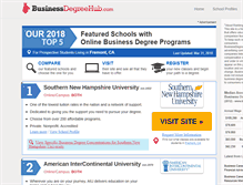 Tablet Screenshot of businessdegreehub.com